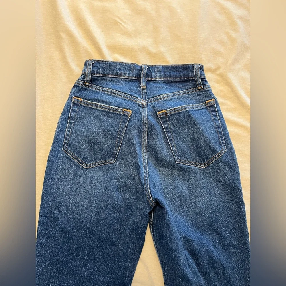 Abercrombie & Fitch High Rise Jeans - Dark Blue & Light Blue - Picture 3 of 10